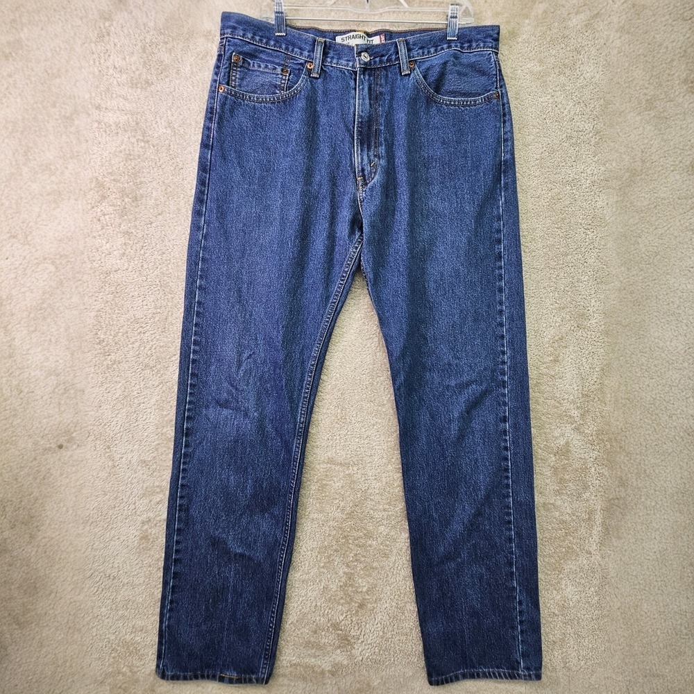 Levis 505 Jeans Mens 36x36 Blue Denim Regular Fit Straight Leg‎ Medium Wash EUC